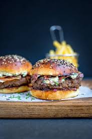 Blue Cheese Beef Burgers On Homemade Brioche Bun Best Burger Recipes For Father S Day Blue Cheese Burgers Recipes Food