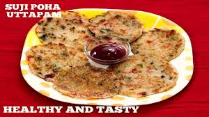 Sooji Poha Uttapam I Instant Suji Poha Uttapam Recipe I Poha Pancake Recipe Uttapam Recipe Recipes Pancake Recipe