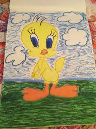 My Hand Drawn Tweety Bird How To Draw Hands Tweety Art Use a long curved line for the top of the head, and shorter curved lines to sketch the cheeks and neck. my hand drawn tweety bird how to draw