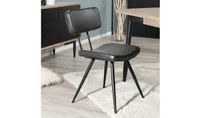 Chaises de bureau et autres meubles de la catégorie bureau. Chaise Design Noire En Metal Et Pu Jad