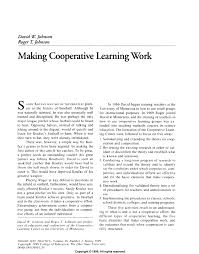Pdf Making Cooperative Learning Work