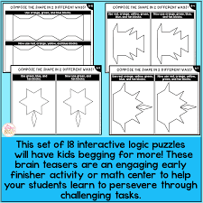 Crossword puzzles are for everyone. Math Logic Puzzles Composite Shapes Level B Mrs Winter S Bliss