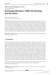 Pdf Enstranged Strangers Ooo The Uncanny And The Gothic