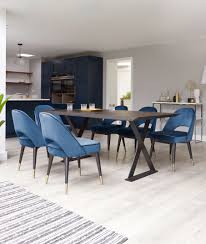H) are exclusive to the home depot. Nala Dark Oak And Clover Sapphire Blue Velvet Chair Set Blue Velvet Dining Room Chairs Velvet Dining Chairs Blue Dining Tables