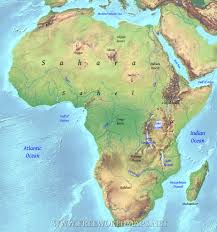 North africa is a region of africa, separated from the rest of africa by the sahara desert. Geographical Map Of Africa