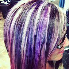 This blonde hair with pink highlights is so gorgeous and irresistible and itâ€™s a perfect example of how to use your hair extensions in the best possible way. Pin By Tammy Mcraven On Get Your Hair Did Purple Hair Streaks Purple Hair Highlights Hair Color Purple