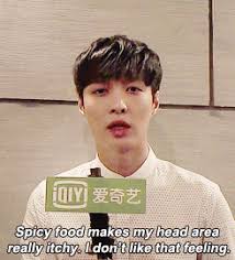 Exo Yixing And Spicy Food Xd 2 2 I Just Find His Respond Very Adorableee Lay Yixing Exo Exo Lay Exo