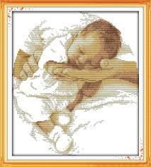 44.5 cm x 31.8 cm 18 count: Counted Cross Stitch Kit Cross Stitch Patterns Care Baby With 14ct White Fabric Diy Art Crafts Sewing Paternal Love Diy Hand Embriodery Kit Dmc 11x12 Stamped Kits Cross Stitch Femsa Com