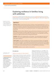 Pdf Exploring Resilience In Families Living With Addiction