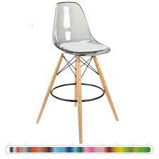 Mais la chaise transparente peut également convenir aux pièces plus sombres. 1 X Chaise Haute Bar Tabouret Scandinave Transparent Gris Pieds Bois Naturel Mobistyl Dp Dswhl Tg 1p Cdiscount Maison