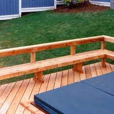 Deck bench bracket this deck bench was made of durable and resistant plastic with powder coat finish and is stylized and finished to a wood look. Building Benches For Your Deck You Can Do It