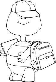Black And White Boy Head Clipart Black And White Boy Turtle Going To School Clip Art Black And White Boy Turtle Going To School Image Clip Art White Boys School Images