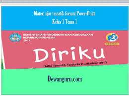 11 jan, 2021 posting komentar. Materi Ajar Tematik Powerpoint Kelas 1 Tema 1 Dewanguru Com