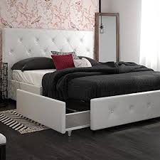 Dhp cambridge upholstered linen platform bed with wooden slat support and under bed 6. Top 10 Beds With Storage