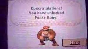 In mario kart wii, funky kong is an unlockable playable heavyweight character. Mario Kart Wii Unlocking Daisy And Dry Bowser