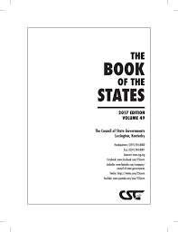 Must contain at least 4 different symbols; The Book Of The States 2017 Volume 49 By The Council Of State Governments Issuu