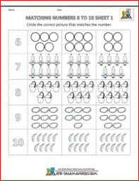 9 homework for preschoolers ideas preschool homework. Pre K Math Worksheets Matching 6 To 10