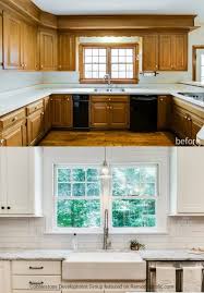 1980 S Kitchen Update With Subway Tile And Farmhouse Sink Fendall Home Renovation Cobbleston Diy Kitchen Renovation Small Kitchen Renovations Home Remodeling