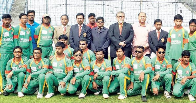The Bangladesh National Blind Cricket Team, AI generated