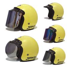 Sementara itu, harga helm ini dicocokkan dengan ukuran, warna dan tipenya. Helm Bogo Retro Jpn Kuning Lemon Glossy Kaca Datar Flat Visor Shopee Indonesia