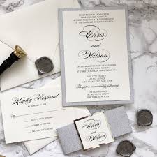 Silver Glitter Wedding Invitation With Cream Envelopes Cz Invitations Silver Glitter Wedding Silver Glitter Wedding Invitations Glitter Wedding Invitations