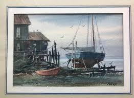 Nautical Watercolor Scene by Joseph Torre