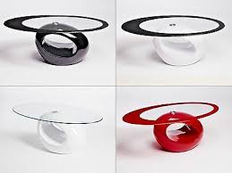 A glass coffee table makes for an elegant, subtle addition to the room, while a coffee table with storage is perfect for creating space for a striking centerpiece. Designer Oval Black Red White Glass Coffee Table Contemporary Modern Retro Ebay