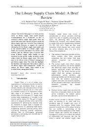 Visit the library enquiry desk room e10: Pdf The Library Supply Chain Model A Brief Review A K Mahbubul Hye Tofa Academia Edu