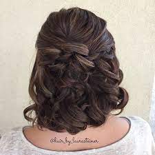 Half Up Wedding Style For Medium Length Or Short Hair Short Wedding Hair Medium Length Hair Styles Short Hair Updo