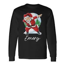 Emery Name Santa Emery Long Sleeve T-Shirt