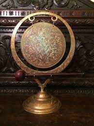 Cooper gong 100% handmade 16 brass small gong for sale. Gong Large Solid Brass Etched Circa 1960 Wooden Strike Etsy Etched Brass Solid Brass Gong