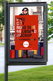 Free City Road Side Billboard Mockup For Advertisement Free Mockup Zone Billboard Mockup Free City Billboard
