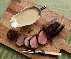 For this classic roast beef recipe, cremini or white mushrooms are delicious in the sauce. Beef Tenderloin Gets Saucy Finecooking