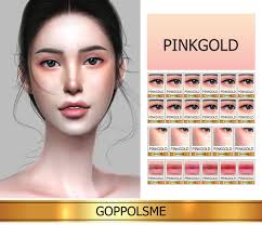 Gpme Gold Pink Gold Collection Download At Goppolsme Patreon No Ad Access To Exclusive Goppolsme Patreon Only Hq Mod Com Sims 4 Sims Sims 4 Cc Makeup