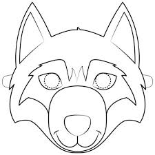 Teach your child how to identify colors and numbers and stay within the lines. Wolf Mask Coloring Page Animal Mask Templates Printable Animal Masks Animal Masks