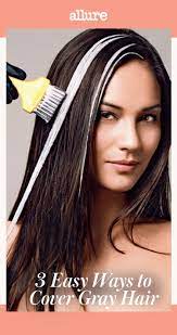 Three Easy And Low Maintenance Ways To Cover Gray Hair Covering Gray Hair Easy Hair Color Grey Hair Roots