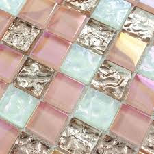 Crystal Glass Tile Sheets Square Iridescent Mosaic Metal Electroplated Pattern Kitchen Backsplash Tiles M Kitchen Wall Tiles Mosaic Glass Glass Tile Backsplash