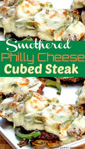 Smothered Philly Cheese Cubed Steak Steak Cheesesteak Cheese Phillycheese Food Recipes Ba Beef Cube Steak Recipes Cube Steak Recipes Round Steak Recipes