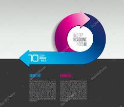 Infographic Arrow Circle Template Diagram Chart With Text