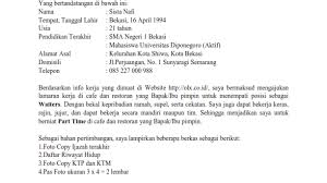 Surat lamaran kerja crew dunkin donutst / contoh surat. Surat Lamaran Kerja Cafe Kita