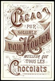 Van Houten Tradecard Back Vintage Typography Vintage Labels Vintage Posters
