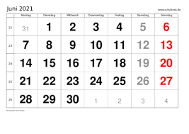 Alle kalender auf dieser seite sind monatskalender mit jeweils 12 monatsblättern mit unterschiedlichen motiven. Monatskalender Juni 2021 Monats Terminkalender Kostenlos Ausdrucken Pdf