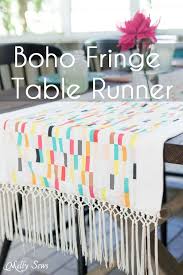 Boho Fringe Table Runner Boardwalk Delight Blog Party Melly Sews Table Runner Diy Table Runners Table Runner Tutorial