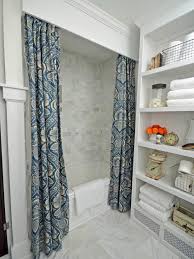 Used to hang a bedspread or drapery in an attractive fashion, which allows the retail customer to see the fabric. Make Draperies And A Wooden Cornice For A Shower Hgtv