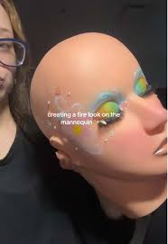 Cosmetology Mannequin Fake Project Theme Fire and Ice