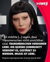 Lady Gaga gewann bei den Grammy Awards gemeinsam mit Bruno Mars mit „Die  With A Smile“ den Preis für die beste Pop-Duo/Gruppen-Performance. Sie  nutzte ihre Dankesrede, um der queeren Community ihre Unterstützung