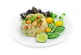 En ce qui concerne la courgette nous avons sculpté des motifs plus qu'une fleur. Riz Frit Avec Saumon Thai Alimentaire Fusion Style Decor Stock Photo Crushpixel