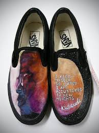 Hand Painted Kid Cudi Custom Vans Shoes Custom Vans Shoes Vans Shoes Kid Shoes