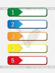 In set theory, an ordinal number, or ordinal, is one generalization of the concept of a natural number that is used to describe a way to arrange a (possibly infinite) collection of objects in order, one after another. Set Of Bookmarks With Ordinal Numbers For Design An Royalty Free Vector Clipart