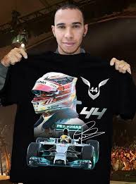 Lewis Hamilton 44 F1 Mercedes W05 Signed T Shirt Men And Women T Shirt S 6xl Formula Um